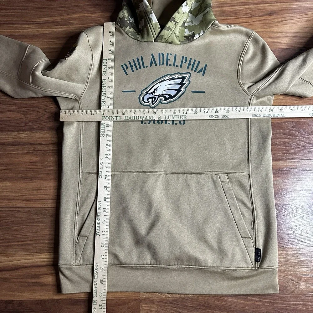 Nike OnField NFL Philadelphia Eagles Salute Service Hoodie Youth XL Camo Flag